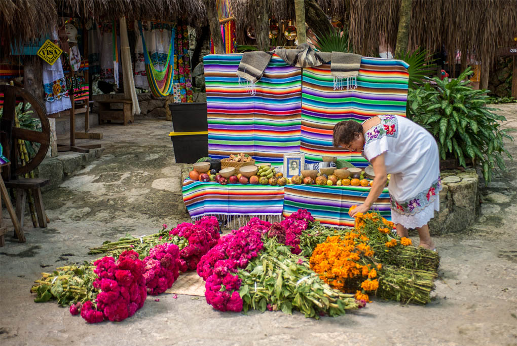 Prep For Day of the Dead - Xcaret, Mexico